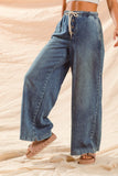 So Me Wide Leg Denim Pants