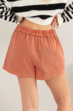 Classic High Waist Shorts in Baked Clay