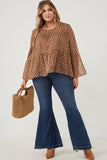 Market Floral Top in Brown