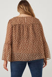 Market Floral Top in Brown