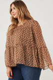 Market Floral Top in Brown