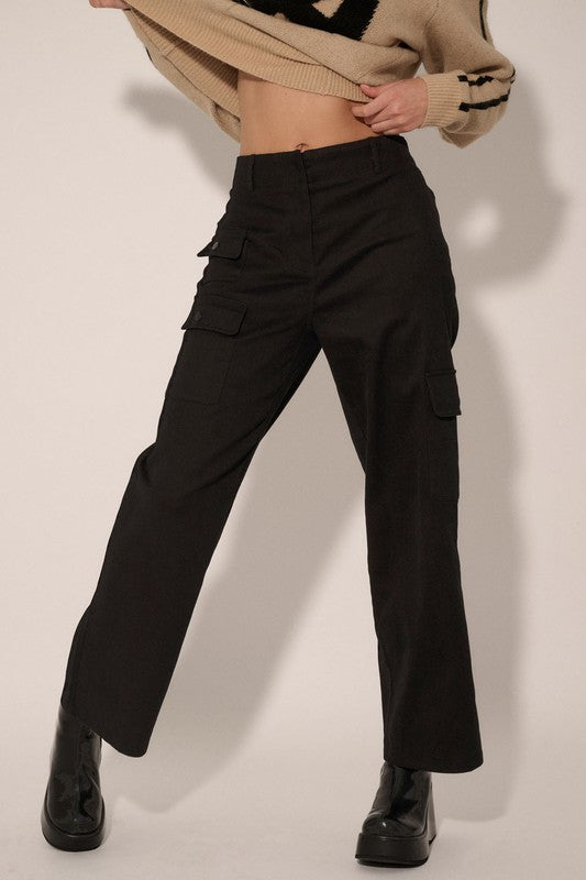 Ready Go Cargo Pants in Black