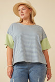 Making Waves Stripe Tee in Denim Mix