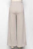 Thermal Wide Leg Pants in Taupe