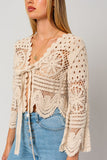 Sandy Crochet Cardigan in Natural