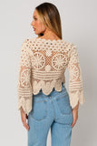 Sandy Crochet Cardigan in Natural