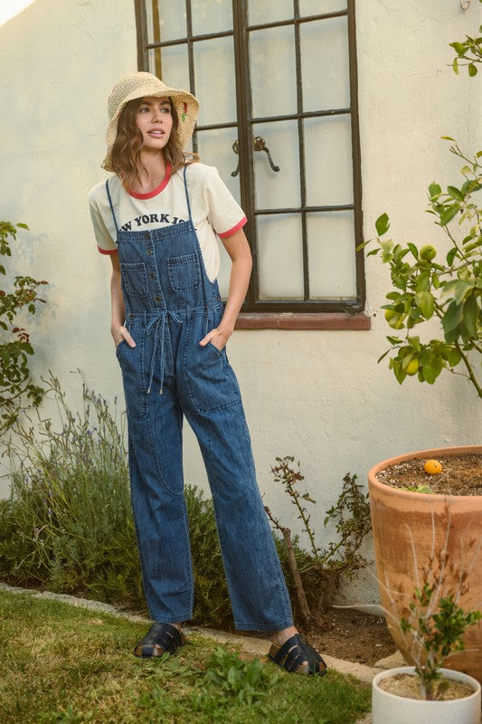 Playtime Denim Jumpsuit in Denim