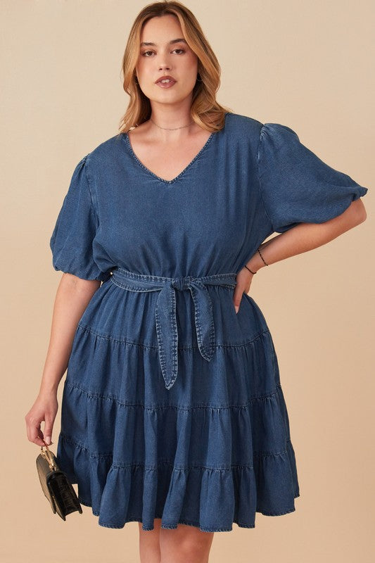 Azul Denim Dress in Mid Denim