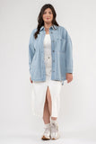 Classic Denim Shacket in Light Denim