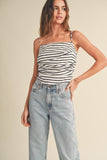 Catamaran Striped Top in Navy Stripe
