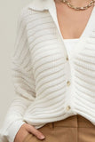 Summer Cotton Cardi in Ivory
