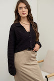Summer Cotton Cardi in Black