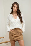 Summer Cotton Cardi in Ivory