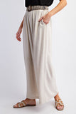 Laguna Washed Linen Pants in Oatmeal