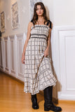Off The Grid Midi Dress in Black/Off White