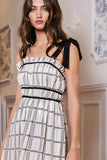 Off The Grid Midi Dress in Black/Off White