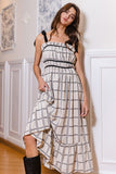 Off The Grid Midi Dress in Black/Off White