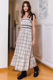 Off The Grid Midi Dress in Black/Off White