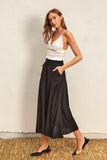 Heaven Sent Flared Maxi Skirt in Black