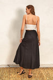 Heaven Sent Flared Maxi Skirt in Black