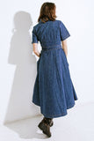Denim Days Midi Dress in Medium Indigo