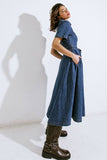 Denim Days Midi Dress in Medium Indigo