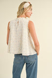 Baby Love Embroidered Top in Pink Blue Floral