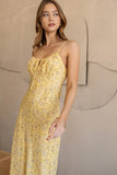 She's All That Floral Midi Dress in Yellow