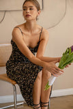 She's All That Floral Midi Dress in Black