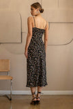 She's All That Floral Midi Dress in Black