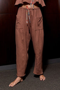 Zala Cotton Pants in Brown