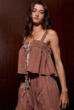Zala Cotton Top in Brown