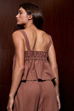 Zala Cotton Top in Brown