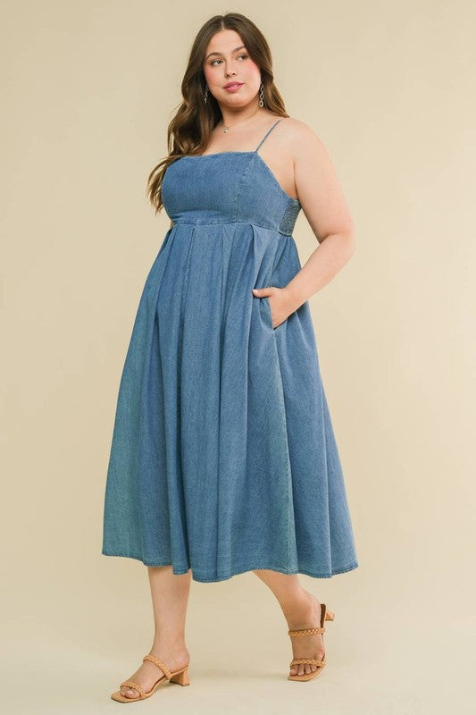 Pioneer Denim Dress in Light Indigo