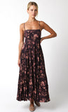 Bauer Floral Dress in Burgundy