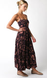 Bauer Floral Dress in Burgundy