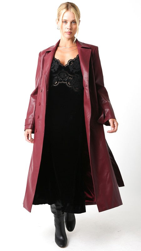 Cara Coat in Burgundy