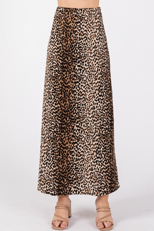 Leopard Slip Skirt