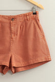 Classic High Waist Shorts in Baked Clay