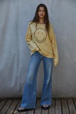 Made Me Smile Pullover in Yellow