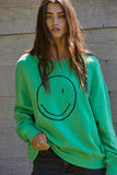 Made Me Smile Pullover in Neon Green