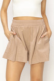 High Waist Shorts in Tan