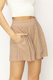 High Waist Shorts in Tan