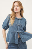 Brunch Denim Blouse in Denim