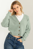 Completely Charmed Cardigan in Iceberg Green