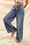 So Me Wide Leg Denim Pants