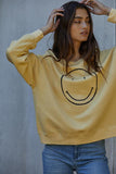 Made Me Smile Pullover in Yellow