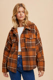 In The Woods Plaid Jacket in Camel