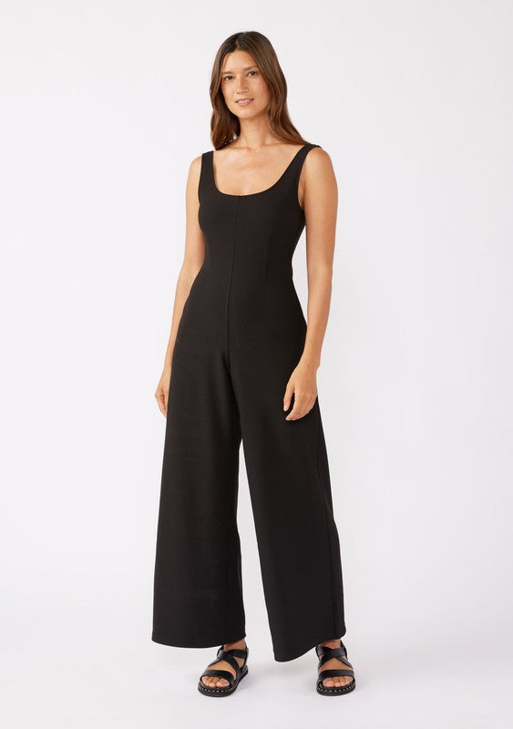 Tank Ponte Jumpsuit in Black