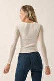 Shaper Fit Knit Top in Off White